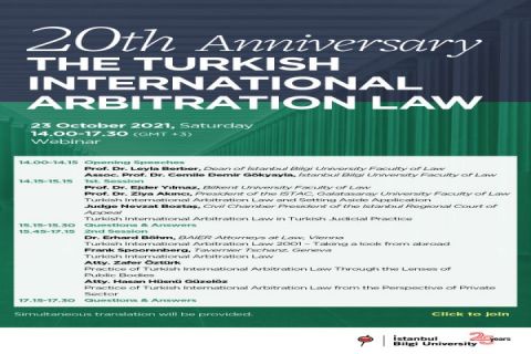 20th Anniversary The Turkish International Arbitration Law